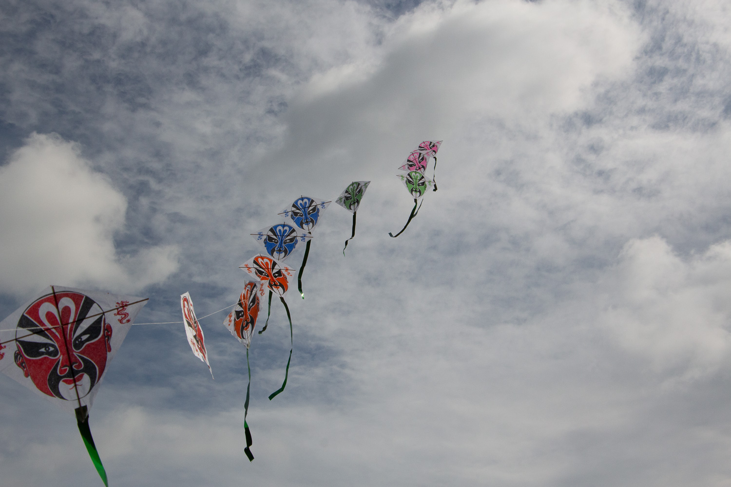 Chinese Kite train 2,Beijing Opera Faces,Tissue papier